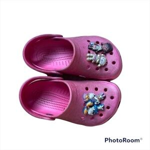 Crocs Pink Sandals Sz 8 9 Pink Doc Mcstuffins Donald Daisy Duck Girls Toddler